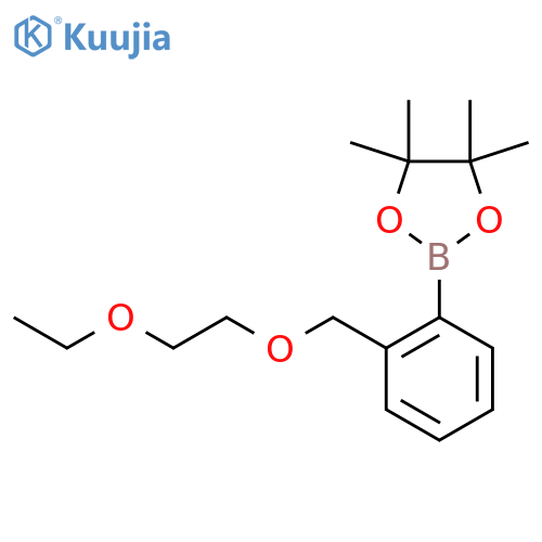 2-[2-(2-Ethoxyethoxymethyl)phenyl]-4,4,5,5-tetramethyl-1,3,2-dioxaborolane structure