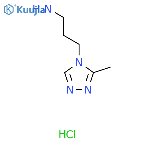 3-(3-Methyl-1,2,4-triazol-4-yl)propan-1-amine;hydrochloride structure