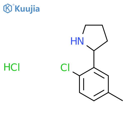 2-(2-Chloro-5-methylphenyl)pyrrolidine hydrochloride structure
