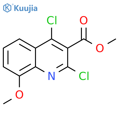 3-Quinolinecarboxylic acid, 2,4-dichloro-8-methoxy-, methyl ester structure