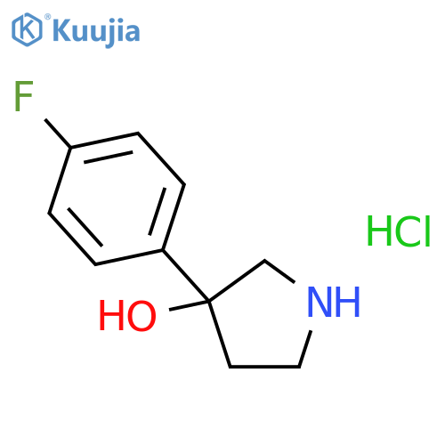 3-(4-fluorophenyl)pyrrolidin-3-ol;hydrochloride structure