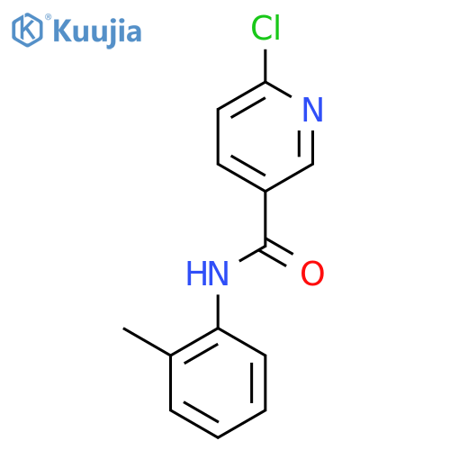 6-Chloro-N-(2-methylphenyl)pyridine-3-carboxamide structure