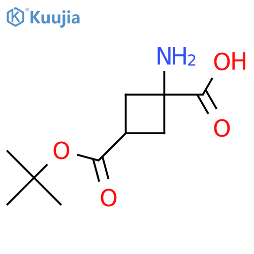 1-Amino-3-[(tert-butoxy)carbonyl]cyclobutane-1-carboxylic acid structure