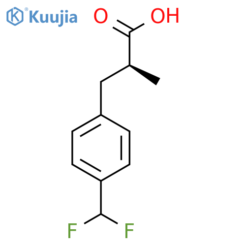 (2S)-3-[4-(Difluoromethyl)phenyl]-2-methylpropanoic acid structure