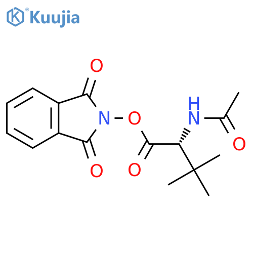 1,3-dioxo-2,3-dihydro-1H-isoindol-2-yl (2R)-2-acetamido-3,3-dimethylbutanoate structure