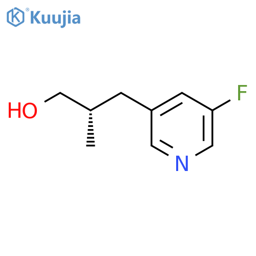 (2S)-3-(5-Fluoropyridin-3-yl)-2-methylpropan-1-ol structure
