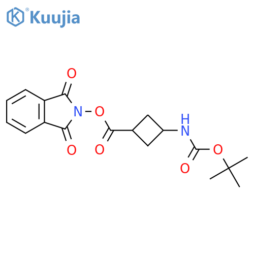 1,3-Dioxoisoindolin-2-yl cis-3-((tert-butoxycarbonyl)amino)cyclobutane-1-carboxylate structure