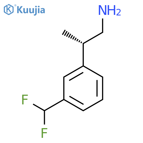 (2S)-2-[3-(Difluoromethyl)phenyl]propan-1-amine structure