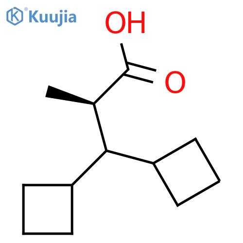 (2R)-3,3-dicyclobutyl-2-methylpropanoic acid structure