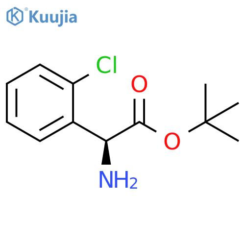 Benzeneacetic acid, α-amino-2-chloro-, 1,1-dimethylethyl ester, (αS)- structure