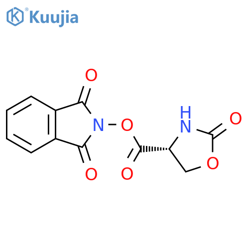 1,3-dioxo-2,3-dihydro-1H-isoindol-2-yl (4R)-2-oxo-1,3-oxazolidine-4-carboxylate structure