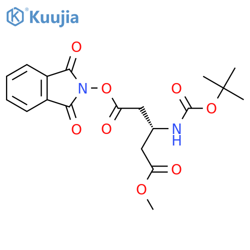 1,3-dioxo-2,3-dihydro-1H-isoindol-2-yl 1-methyl (3R)-3-{[(tert-butoxy)carbonyl]amino}pentanedioate structure