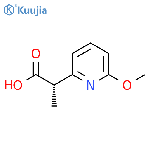 (2S)-2-(6-Methoxypyridin-2-yl)propanoic acid structure