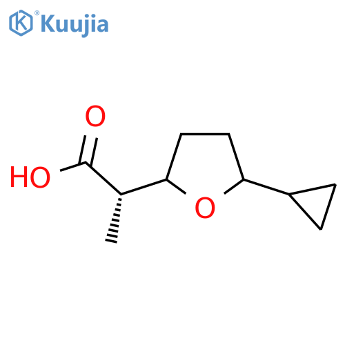 (2S)-2-(5-Cyclopropyloxolan-2-yl)propanoic acid structure