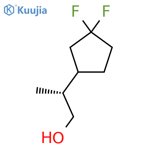 (2R)-2-(3,3-Difluorocyclopentyl)propan-1-ol structure