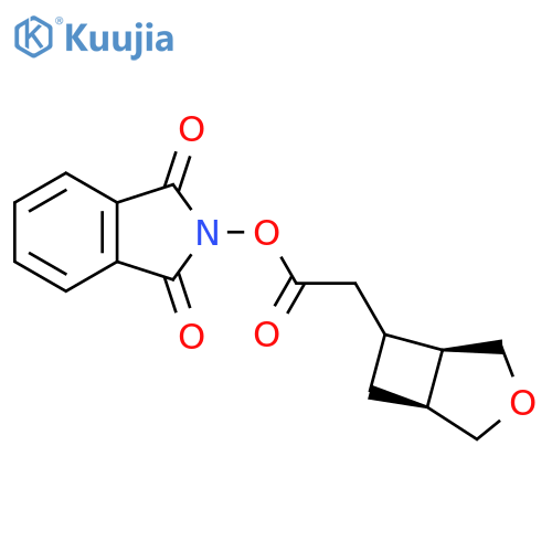 rac-1,3-dioxo-2,3-dihydro-1H-isoindol-2-yl 2-[(1R,5S)-3-oxabicyclo[3.2.0]heptan-6-yl]acetate structure
