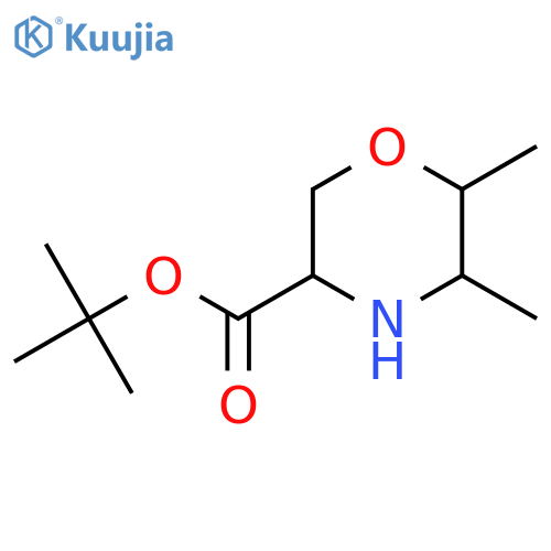 Tert-butyl 5,6-dimethylmorpholine-3-carboxylate structure