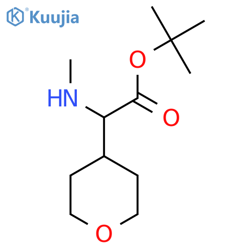 Tert-butyl 2-(methylamino)-2-(oxan-4-yl)acetate structure