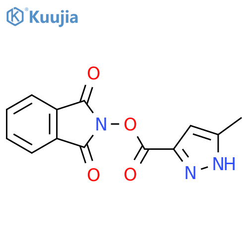 1,3-dioxo-2,3-dihydro-1H-isoindol-2-yl 5-methyl-1H-pyrazole-3-carboxylate structure