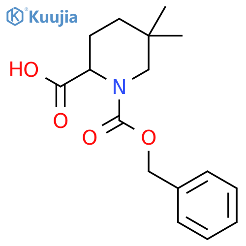 1-[(Benzyloxy)carbonyl]-5,5-dimethylpiperidine-2-carboxylic acid structure