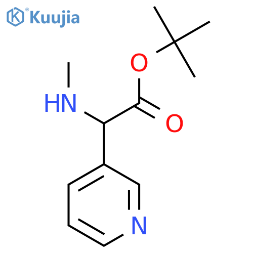 Tert-butyl 2-(methylamino)-2-pyridin-3-ylacetate structure
