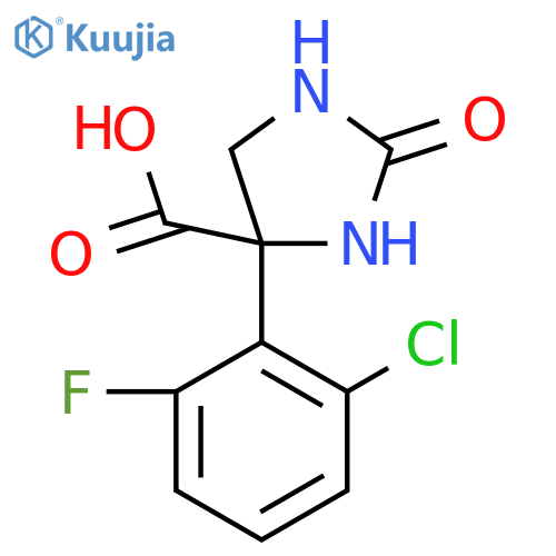 4-(2-Chloro-6-fluorophenyl)-2-oxoimidazolidine-4-carboxylic acid structure