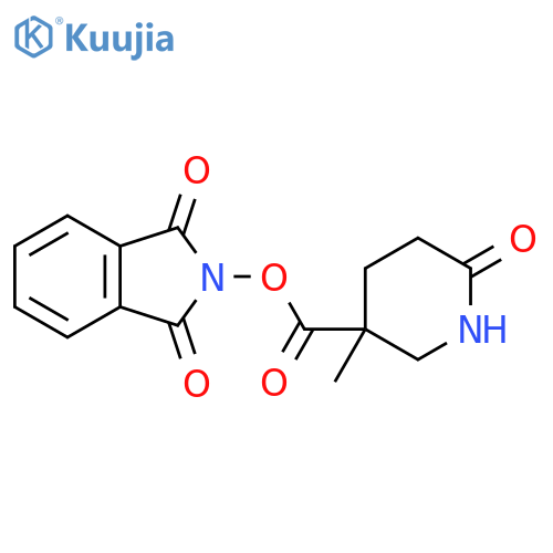 1,3-dioxo-2,3-dihydro-1H-isoindol-2-yl 3-methyl-6-oxopiperidine-3-carboxylate structure