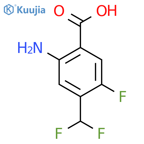 2-Amino-4-(difluoromethyl)-5-fluorobenzoic acid structure