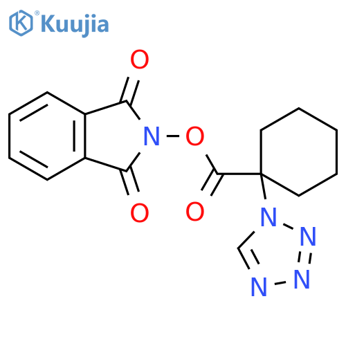 1,3-dioxo-2,3-dihydro-1H-isoindol-2-yl 1-(1H-1,2,3,4-tetrazol-1-yl)cyclohexane-1-carboxylate structure