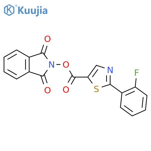 1,3-dioxo-2,3-dihydro-1H-isoindol-2-yl 2-(2-fluorophenyl)-1,3-thiazole-5-carboxylate structure