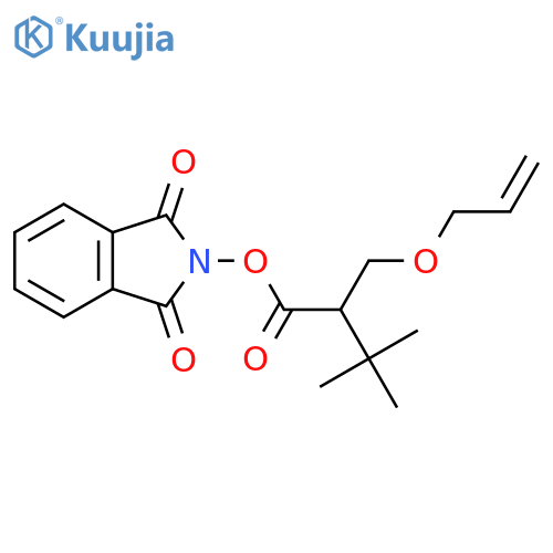 1,3-dioxo-2,3-dihydro-1H-isoindol-2-yl 3,3-dimethyl-2-[(prop-2-en-1-yloxy)methyl]butanoate structure