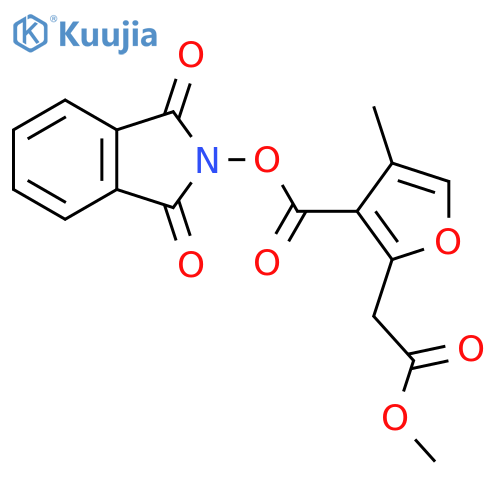 1,3-dioxo-2,3-dihydro-1H-isoindol-2-yl 2-(2-methoxy-2-oxoethyl)-4-methylfuran-3-carboxylate structure