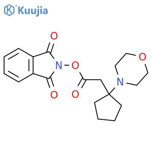 1,3-dioxo-2,3-dihydro-1H-isoindol-2-yl 2-[1-(morpholin-4-yl)cyclopentyl]acetate structure