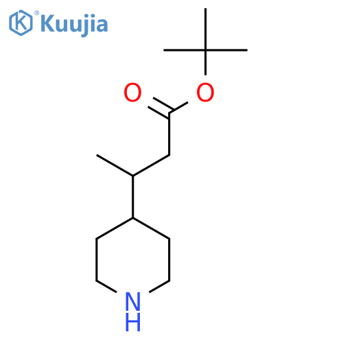 Tert-butyl 3-piperidin-4-ylbutanoate structure