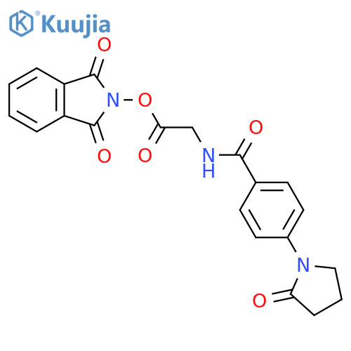 1,3-dioxo-2,3-dihydro-1H-isoindol-2-yl 2-{[4-(2-oxopyrrolidin-1-yl)phenyl]formamido}acetate structure