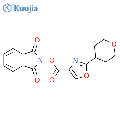 1,3-dioxo-2,3-dihydro-1H-isoindol-2-yl 2-(oxan-4-yl)-1,3-oxazole-4-carboxylate structure