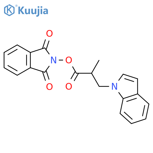 1,3-dioxo-2,3-dihydro-1H-isoindol-2-yl 3-(1H-indol-1-yl)-2-methylpropanoate structure
