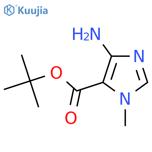 Tert-butyl 5-amino-3-methylimidazole-4-carboxylate structure