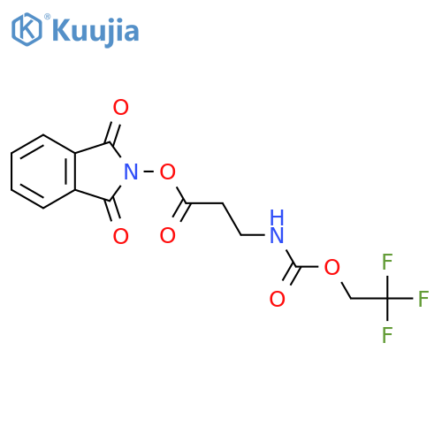 1,3-dioxo-2,3-dihydro-1H-isoindol-2-yl 3-{[(2,2,2-trifluoroethoxy)carbonyl]amino}propanoate structure