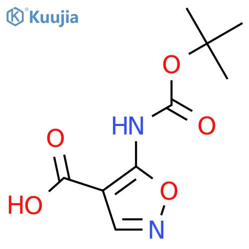 5-{[(Tert-butoxy)carbonyl]amino}-1,2-oxazole-4-carboxylic acid structure