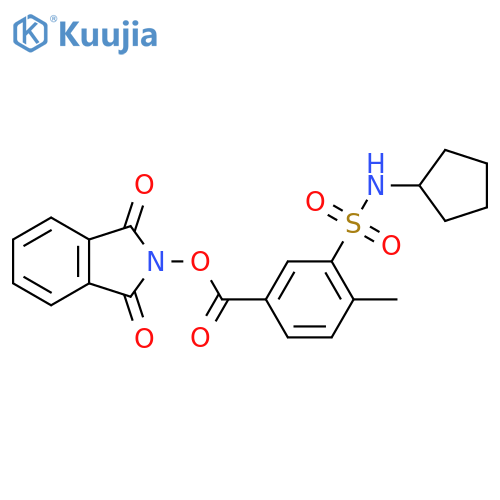 1,3-dioxo-2,3-dihydro-1H-isoindol-2-yl 3-(cyclopentylsulfamoyl)-4-methylbenzoate structure