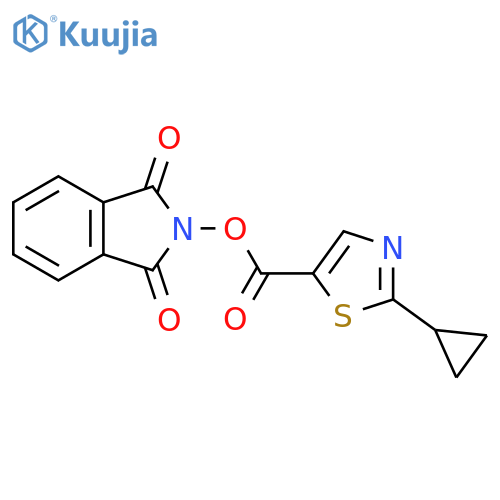 1,3-dioxo-2,3-dihydro-1H-isoindol-2-yl 2-cyclopropyl-1,3-thiazole-5-carboxylate structure