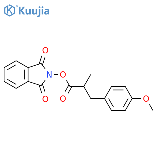 1,3-dioxo-2,3-dihydro-1H-isoindol-2-yl 3-(4-methoxyphenyl)-2-methylpropanoate structure