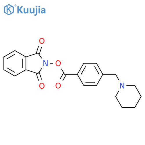 1,3-dioxo-2,3-dihydro-1H-isoindol-2-yl 4-[(piperidin-1-yl)methyl]benzoate structure