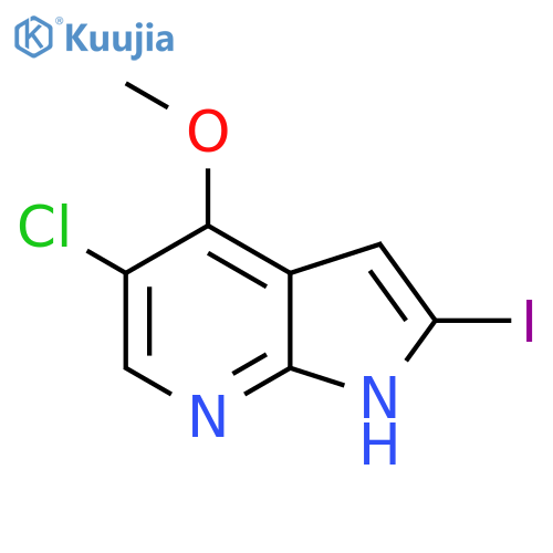 5-chloro-2-iodo-4-methoxy-1H-pyrrolo2,3-bpyridine structure