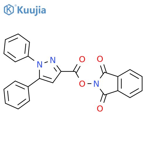 1,3-dioxo-2,3-dihydro-1H-isoindol-2-yl 1,5-diphenyl-1H-pyrazole-3-carboxylate structure