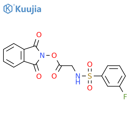 1,3-dioxo-2,3-dihydro-1H-isoindol-2-yl 2-(3-fluorobenzenesulfonamido)acetate structure