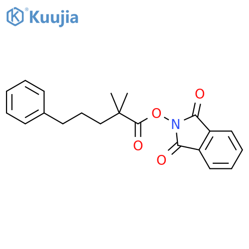 1,3-dioxo-2,3-dihydro-1H-isoindol-2-yl 2,2-dimethyl-5-phenylpentanoate structure