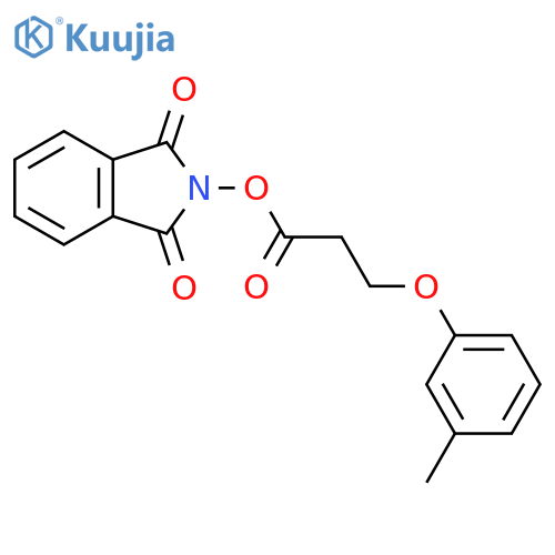 1,3-dioxo-2,3-dihydro-1H-isoindol-2-yl 3-(3-methylphenoxy)propanoate structure