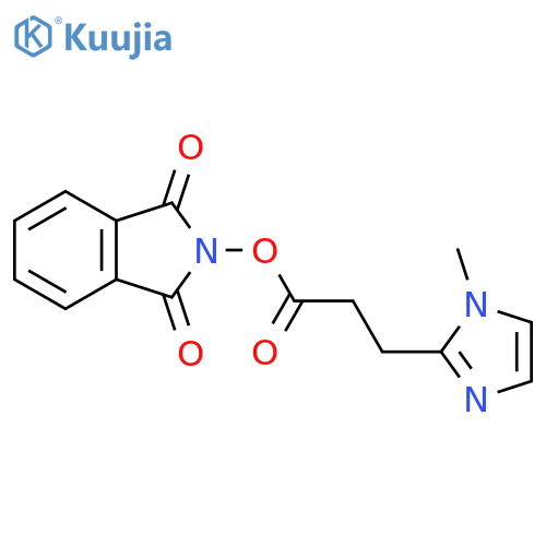1,3-dioxo-2,3-dihydro-1H-isoindol-2-yl 3-(1-methyl-1H-imidazol-2-yl)propanoate structure
